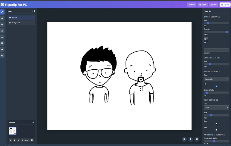 Flipacreate Animation Tool Interface